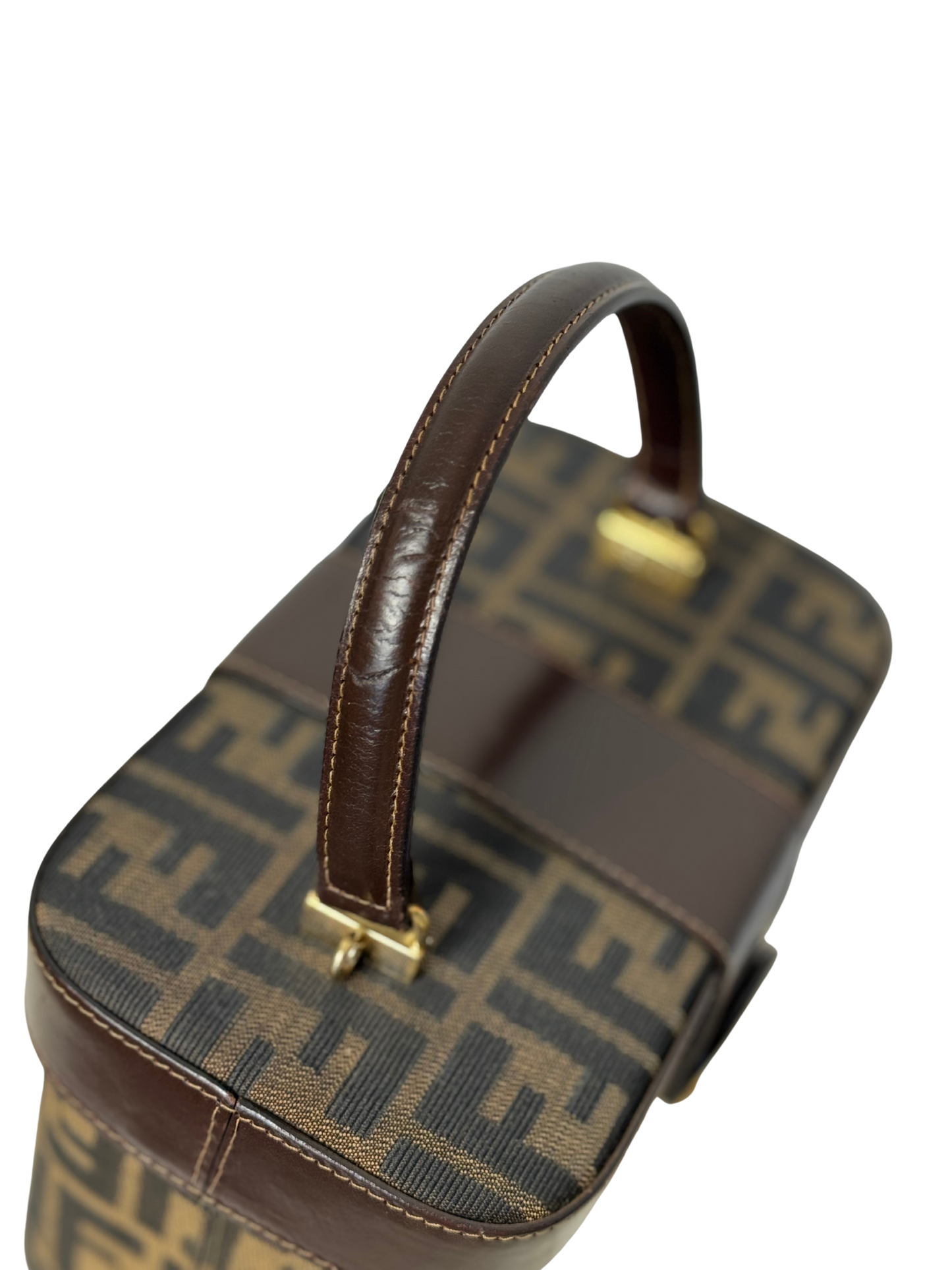 Fendi Brown Zucca Vanity Bag