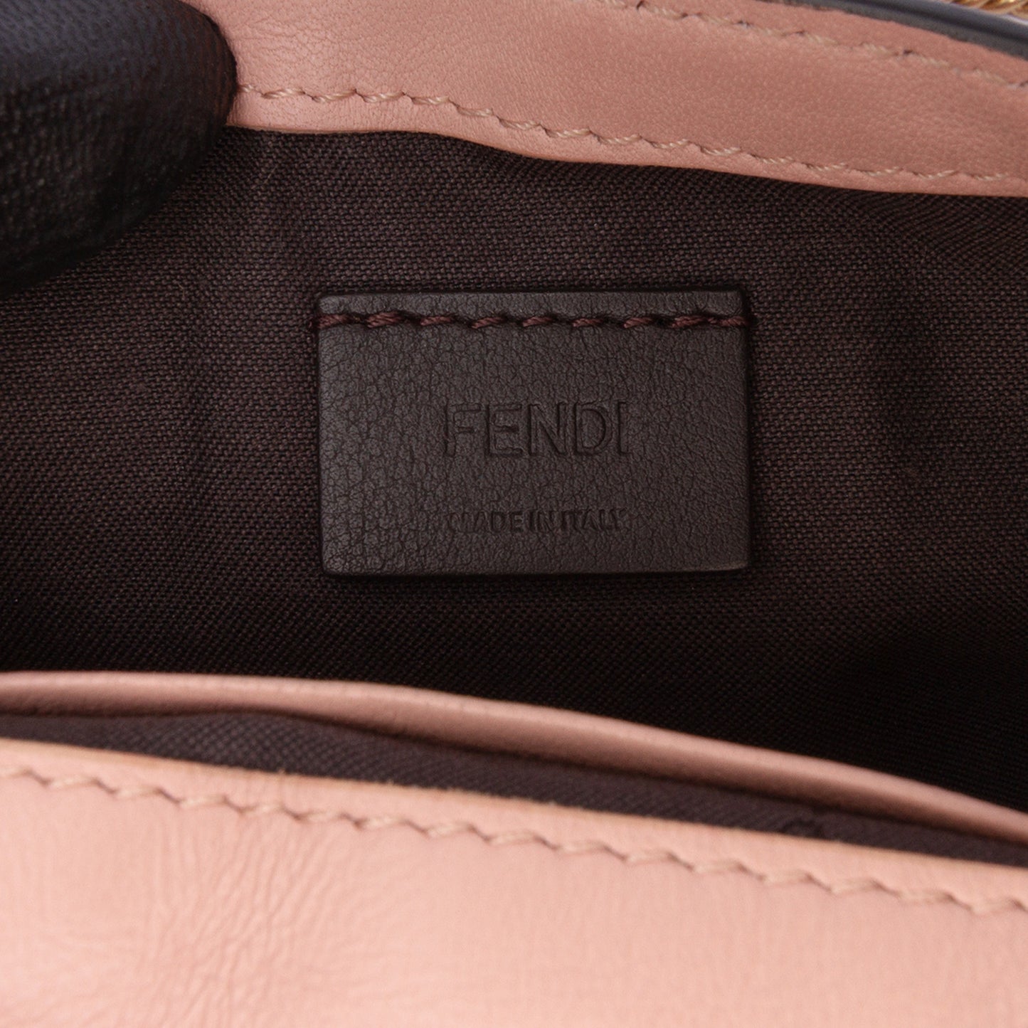 Mini Zucca Embossed Leather Baguette