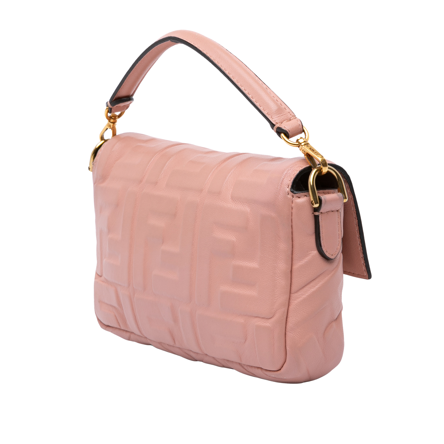 Mini Zucca Embossed Leather Baguette