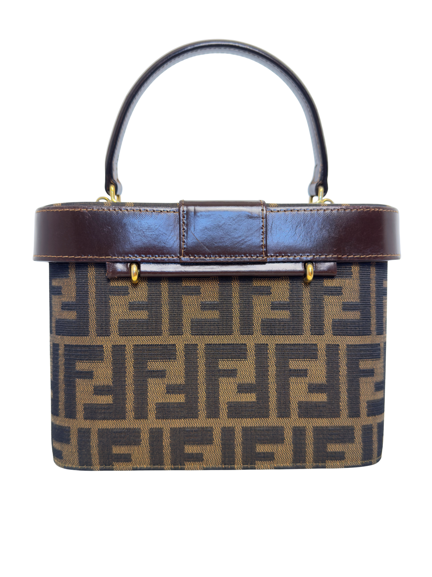 Fendi Brown Zucca Vanity Bag