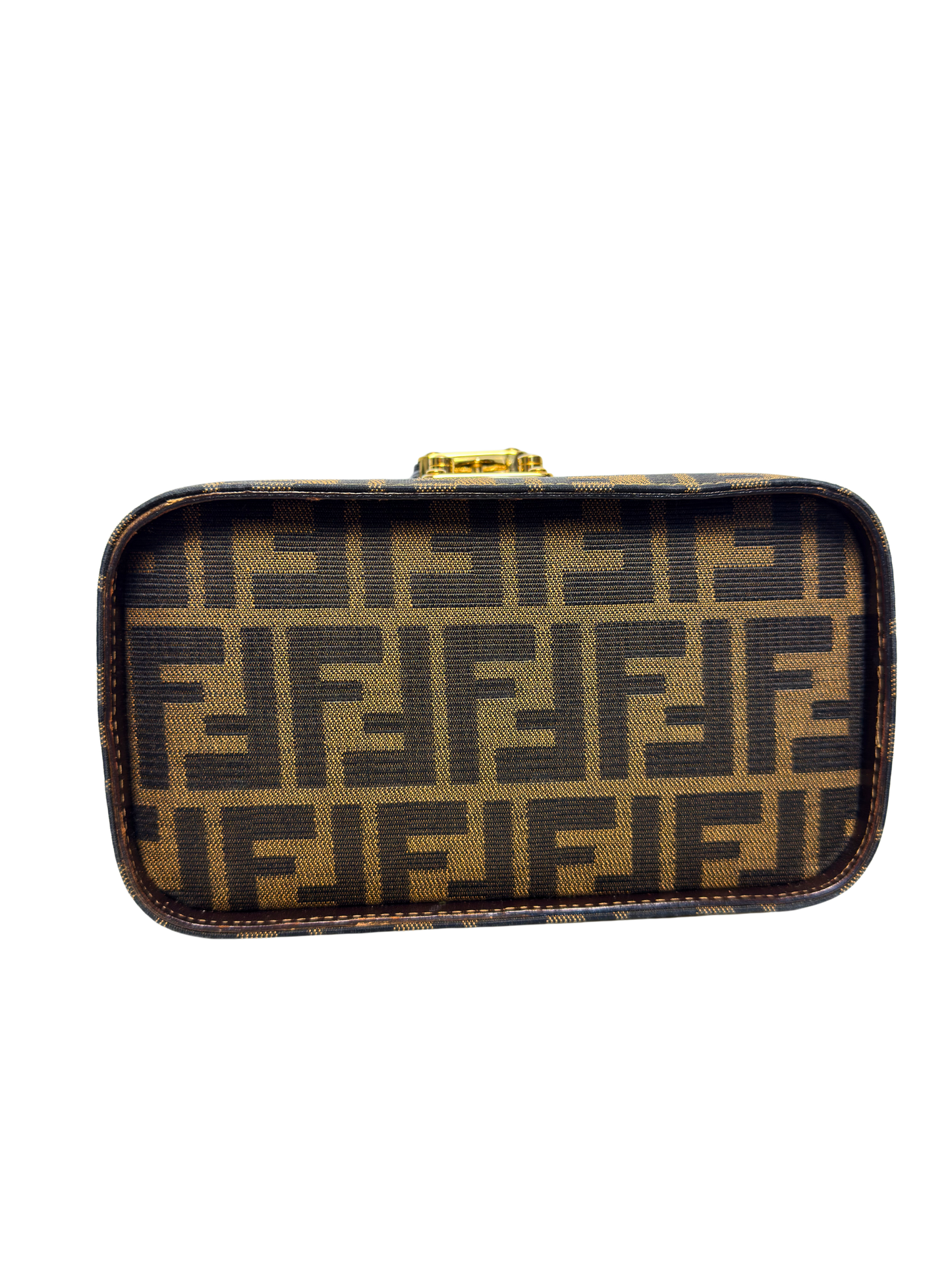 Fendi Brown Zucca Vanity Bag